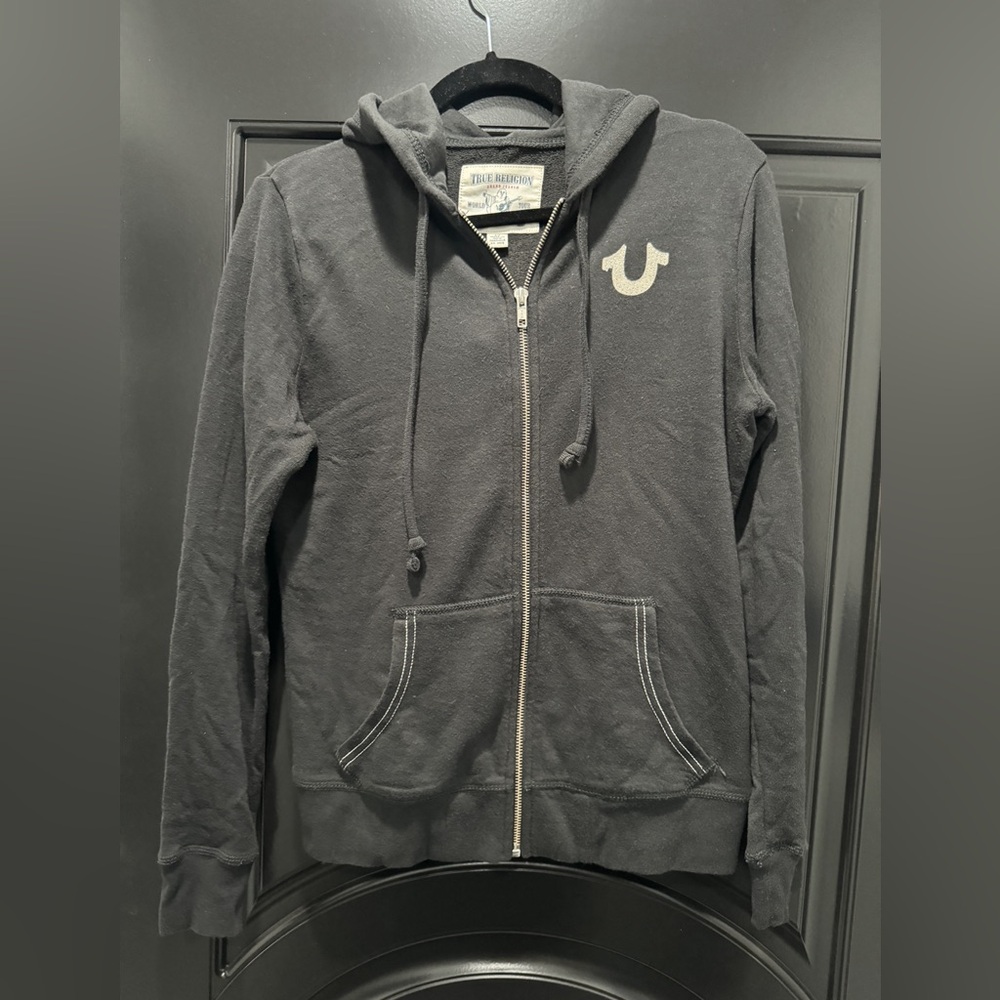 True Religion Black Studded Hoodie